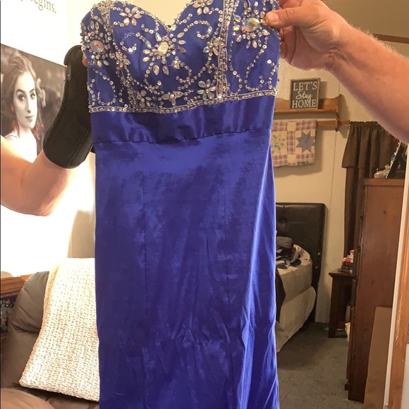 Royal Blue Prom Dress - Picture 2 of 3